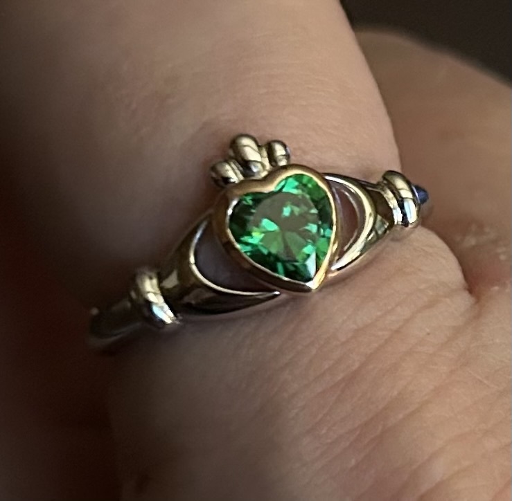 Sterling Silver Rose Gold Claddagh