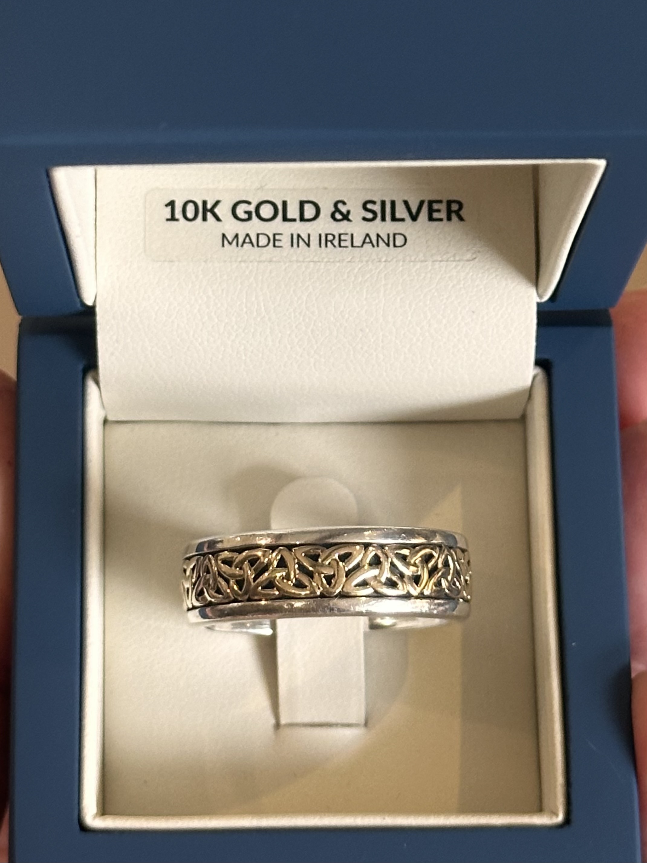 Silver & 10K Yellow Gold 8mm
