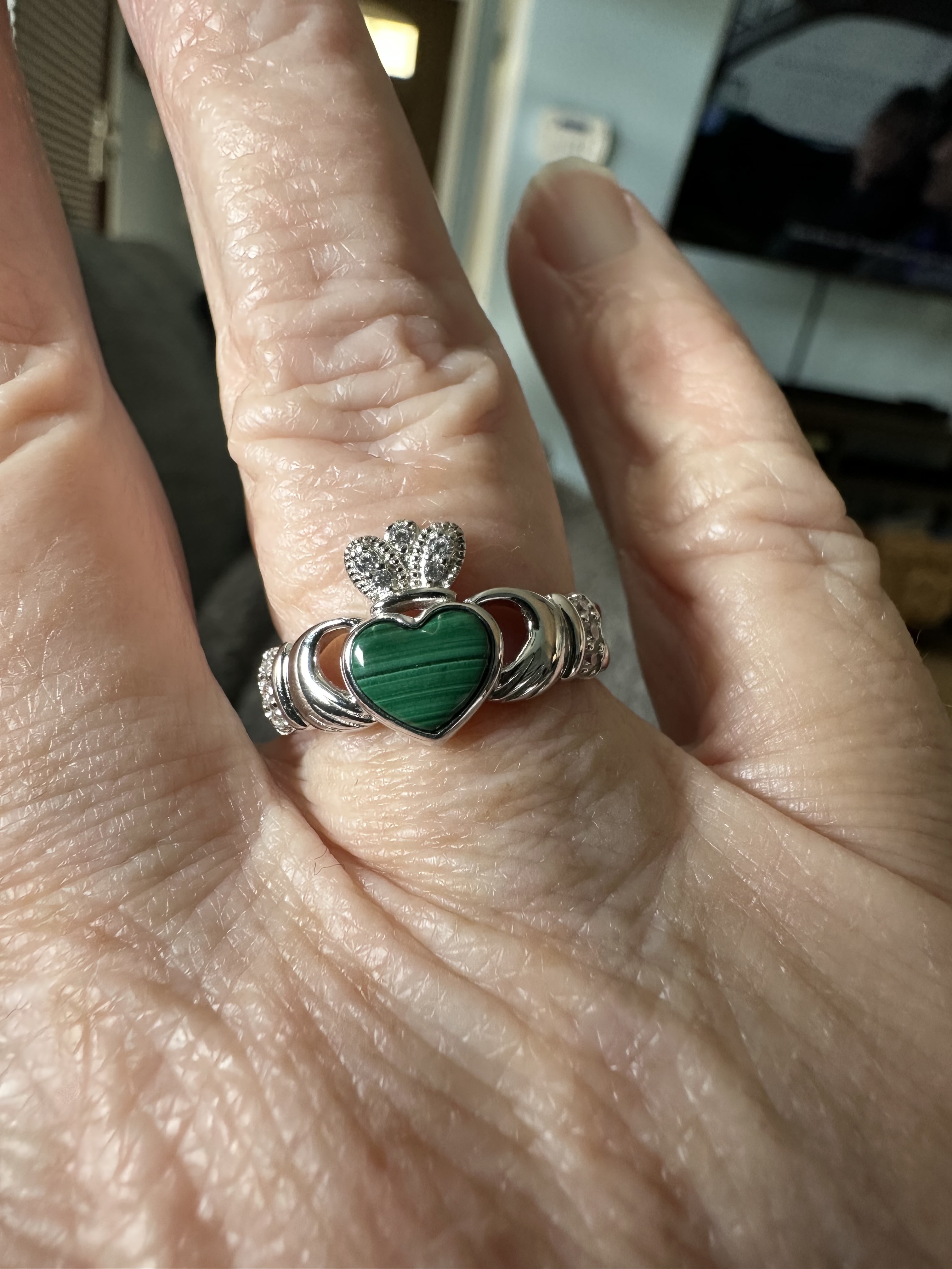Silver Malachite Ring